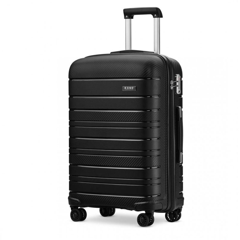 Cestovní kufr Kono Cestovní kufr 2091 černý M 65 cm