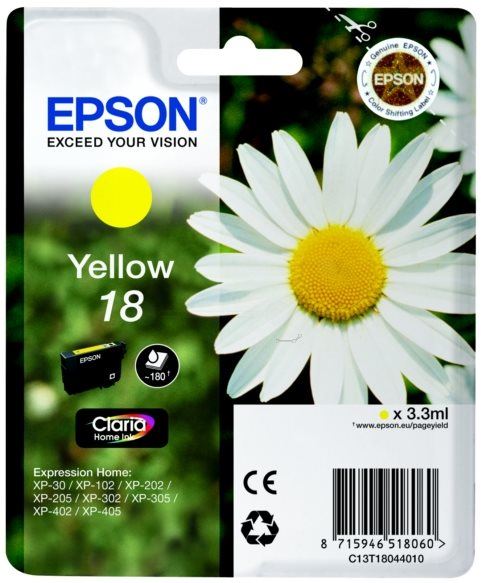 Cartridge Epson T1804 žlutá