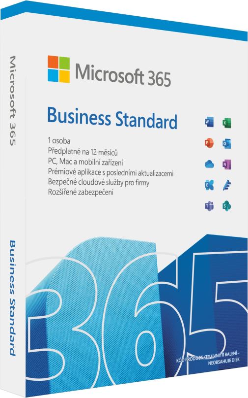 Kancelářský software Microsoft 365 Business Standard CZ (BOX), nová licence