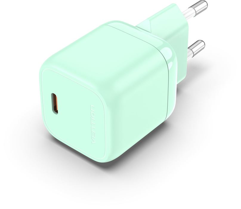 Nabíječka do sítě Vention 1-port Stylish USB-C GaN Charger (30W) Green