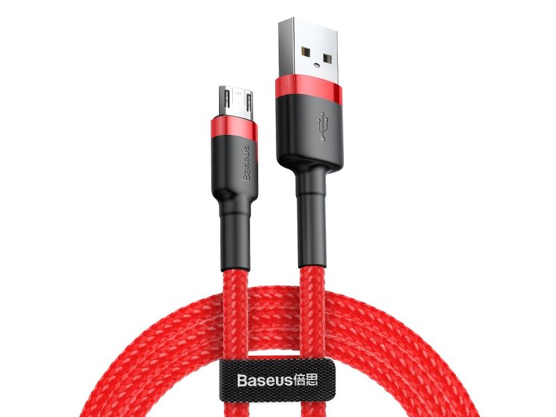 Baseus nabíjecí / datový kabel Micro USB 2.4A 1M Cafule červená