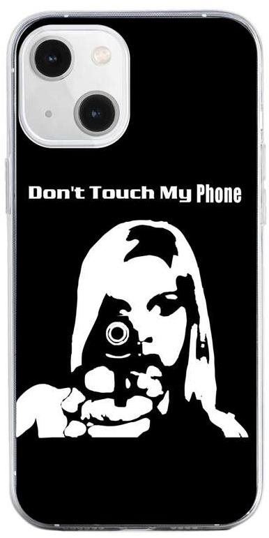 Kryt na mobil TopQ iPhone 13 silikon Don't Touch Gun 64627
