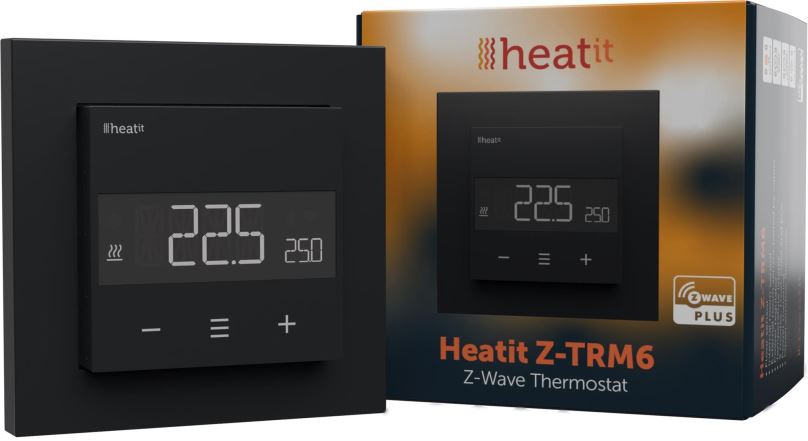 Termostat HEATIT Z-TRM6 - Černá matná