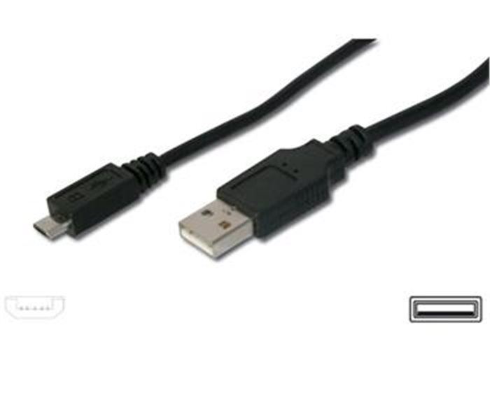 Datový kabel PremiumCord USB 2.0 propojovací A-B micro 3m černý