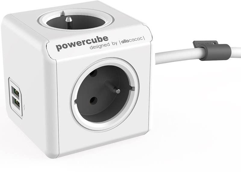 Zásuvka PowerCube Extended USB šedá