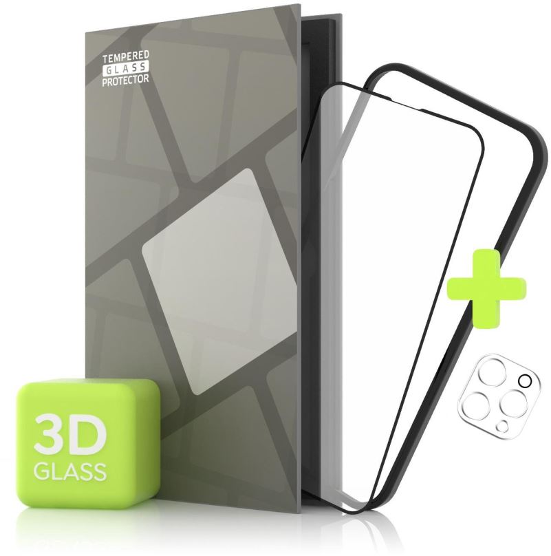 Ochranné sklo Tempered Glass Protector pro iPhone 13 Pro Max, 3D Glass + sklo na kameru + instalační rámeček