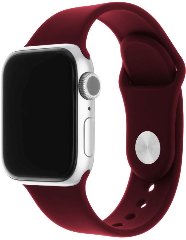 Řemínek FIXED Silicone Strap SET pro Apple Watch 38/40/41 mm vínově červený