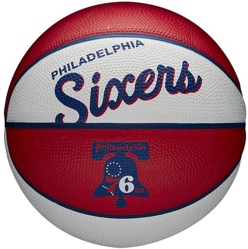 Basketbalový míč Wilson NBA TEAM RETRO BSKT MINI PHI 76ERS