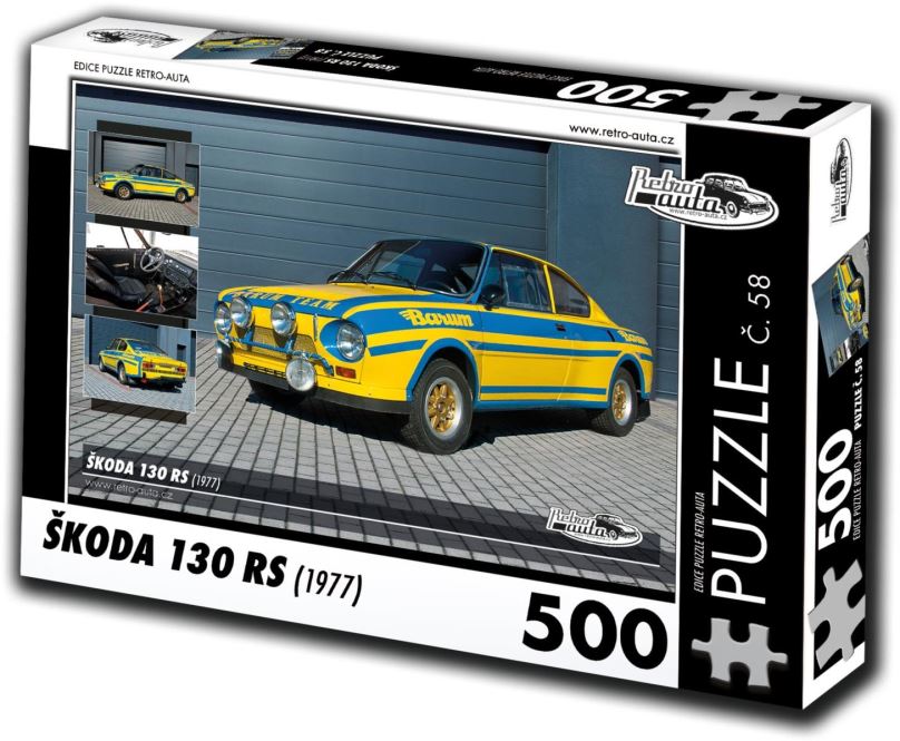 Puzzle Retro-auta Puzzle č. 58 Škoda 130 RS (1977) 500 dílků