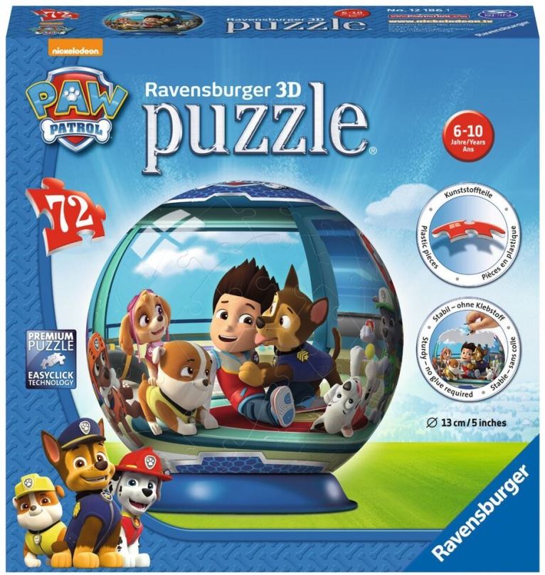 3D puzzle Ravensburger 121861 Ball Tlapková Patrola