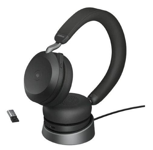 Bezdrátová sluchátka Jabra Evolve2 75 MS Stereo USB-A Stand Black