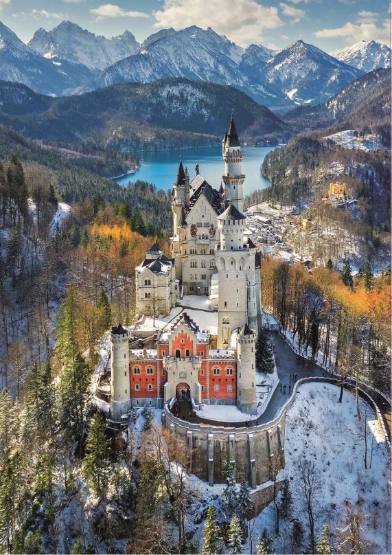 Puzzle Educa Puzzle Zámek Neuschwanstein ze vzduchu 1000 dílků