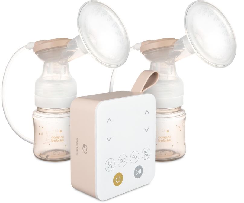Odsávačka mléka Canpol babies ExpressCare dvojitá elektrická odsávačka mateřského mléka 2v1 s nosním nástavcem
