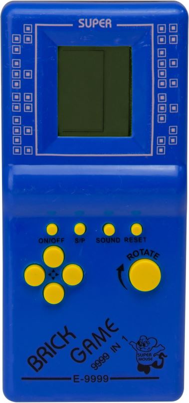 Herní konzole Aga Digitální hra Brick Game Tetris, modrá