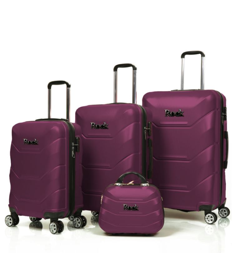 Sada cestovních kufrů ROCK TR-0230/3 ABS - fialová