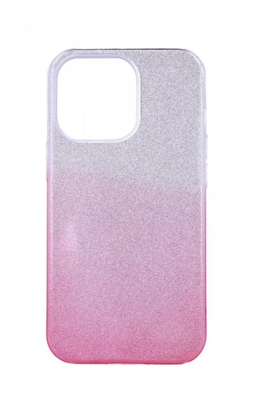 Kryt na mobil TopQ iPhone 13 Pro glitter stříbrno-růžový 64837