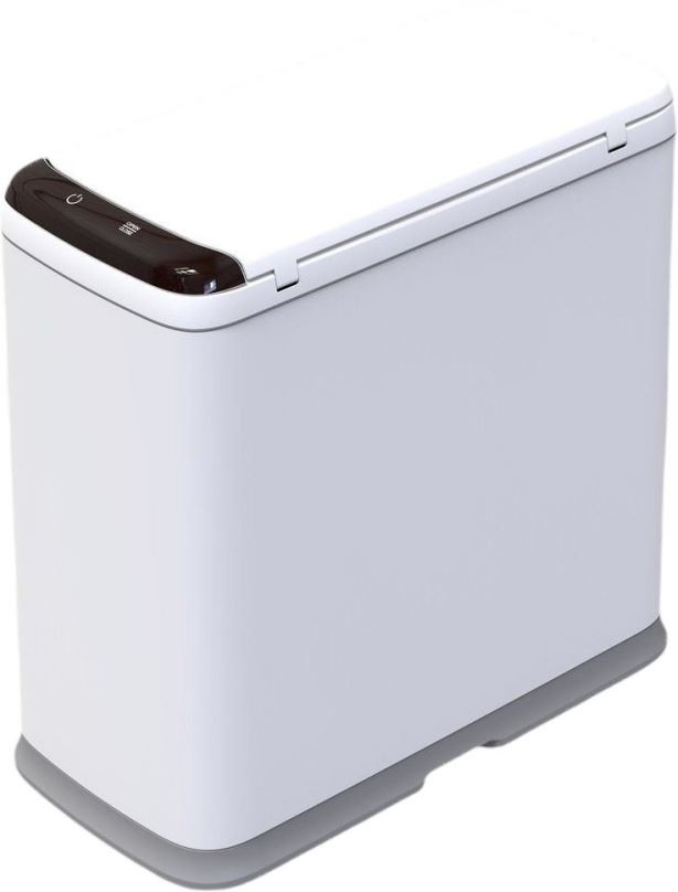 Bezdotykový odpadkový koš iQtech Regeman 9 l, odpadkový koš bezdotykový, hranatý, bílý
