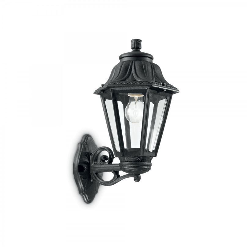 venkovní nástěnné svítidlo Ideal lux Anna AP1 101491 1x60W E27  - černá