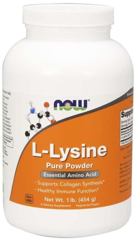 Aminokyseliny Now L-Lysine (L-lysin) prášek