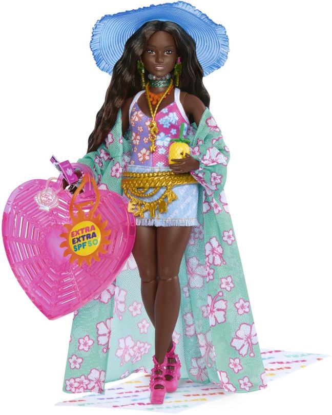 Panenka Barbie Extra - V plážovém oblečku