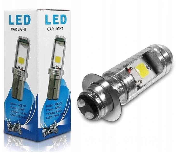 LED autožárovka LED Motožárovka P15D-25-1 PX15D H6M 2xCOB 2000LM bílá
