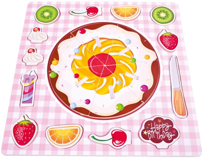 Vkládačka Bino Puzzle ovocný koláč