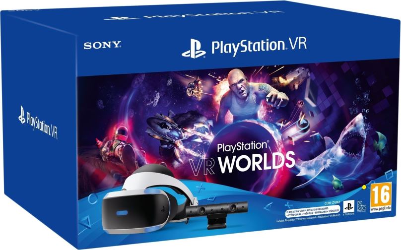 Brýle pro virtuální realitu PlayStation VR (PS VR + Kamera + hra VR Worlds + PS5 adaptér)
