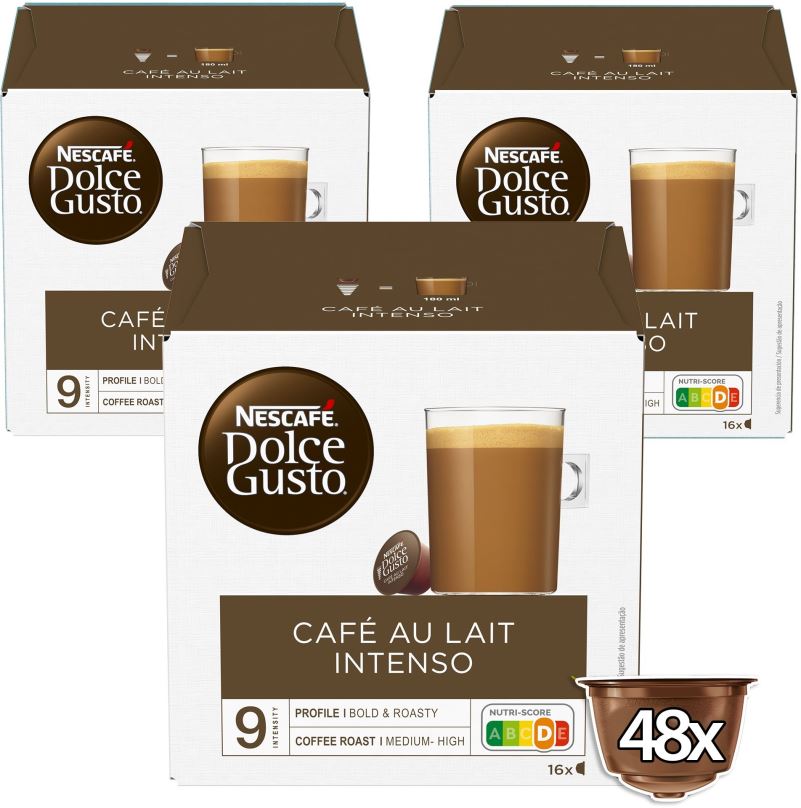 Kávové kapsle NESCAFÉ Dolce Gusto Café Au Lait Intenso, 3 balení