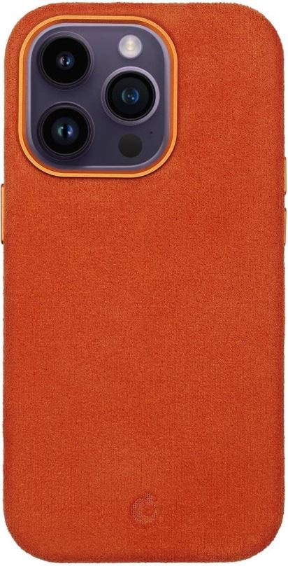 Kryt na mobil Alcantara kryt s MagSafe na iPhone 14 Pro - Orange
