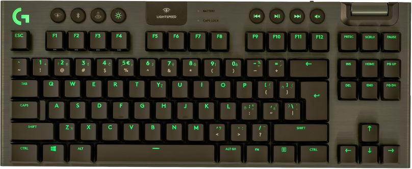 Herní klávesnice Logitech G915 LIGHTSPEED TKL Wireless RGB GL Tactile, carbon - CZ/SK