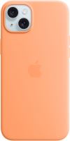 Kryt na mobil Apple iPhone 15 Plus Silikonový kryt s MagSafe sorbetově oranžový