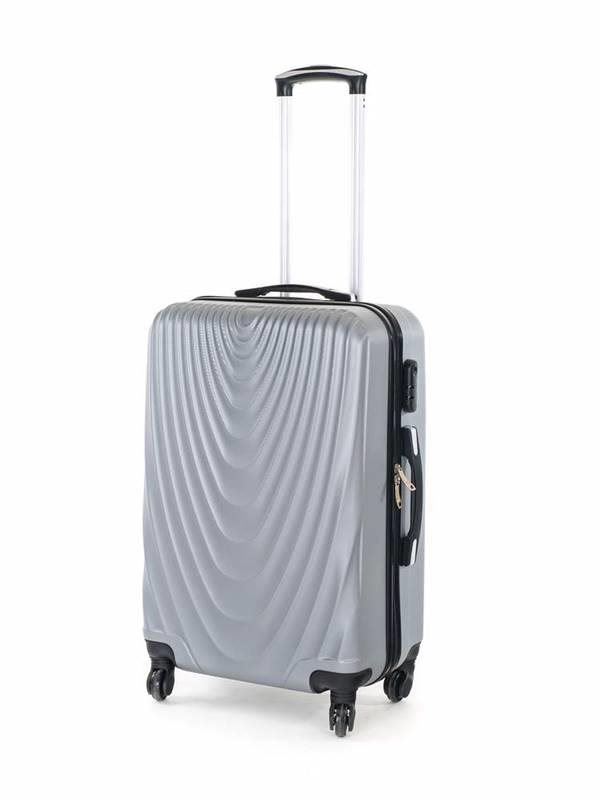 Cestovní kufr Pretty Up ABS07 na kolečnách, šedý, vel. M