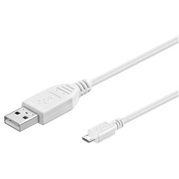 Datový kabel PremiumCord USB 2.0 propojovací A-B micro 1m bílý