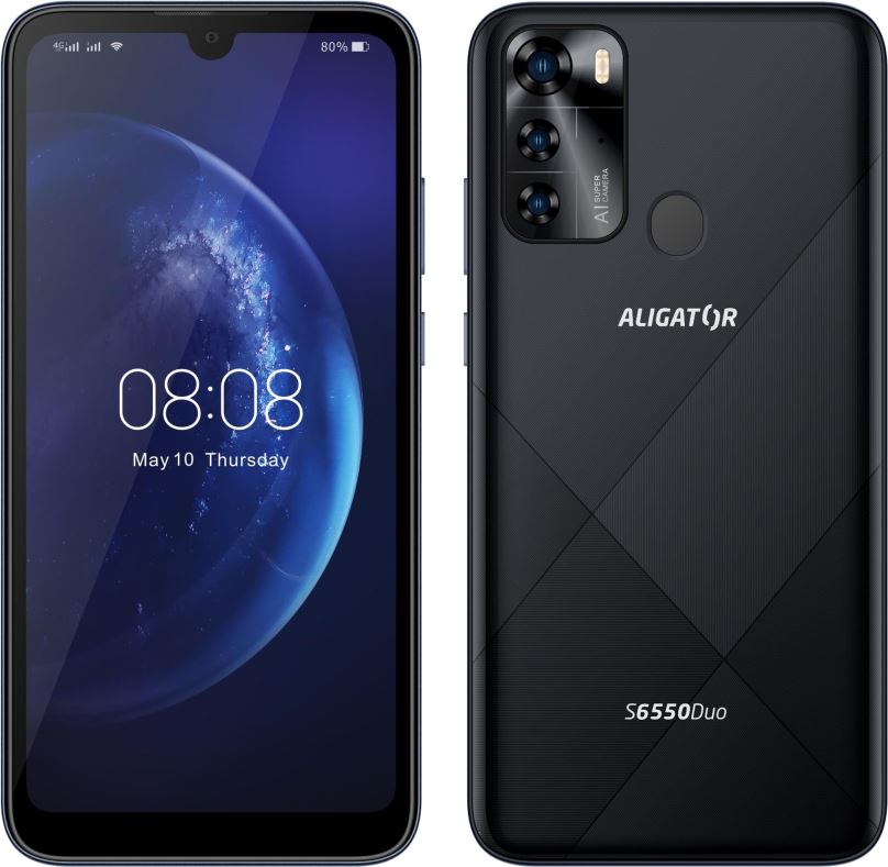 Mobilní telefon Aligator S6550 Duo 3GB/128GB černá