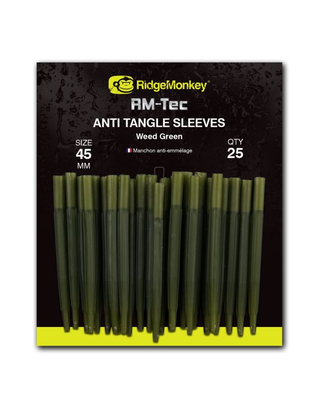 RidgeMonkey Převlek Connexion Anti Tangle Sleeves Weed Green Long 25ks