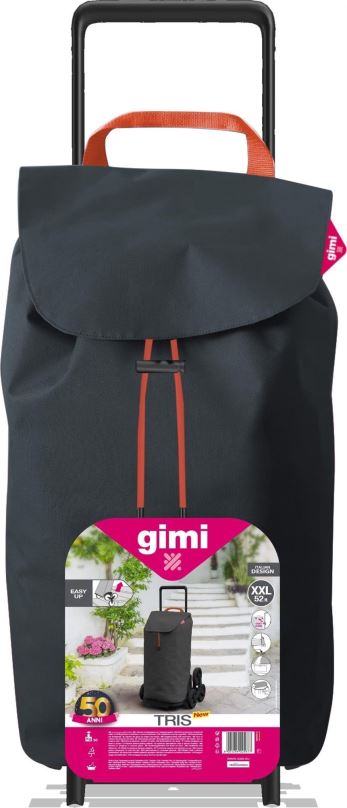 Taška na kolečkách GIMI Tris Floral nákupní vozík šedý