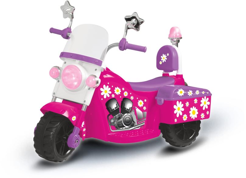 Dětská elektrická motorka EVO Tříkolka růžová na baterii
