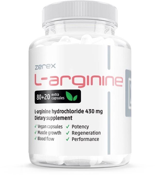 Aminokyseliny Zerex L-arginin, 100 kapslí