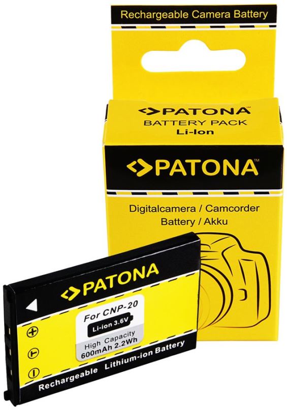 Baterie pro fotoaparát PATONA pro Casio NP-20 600mAh Li-lon