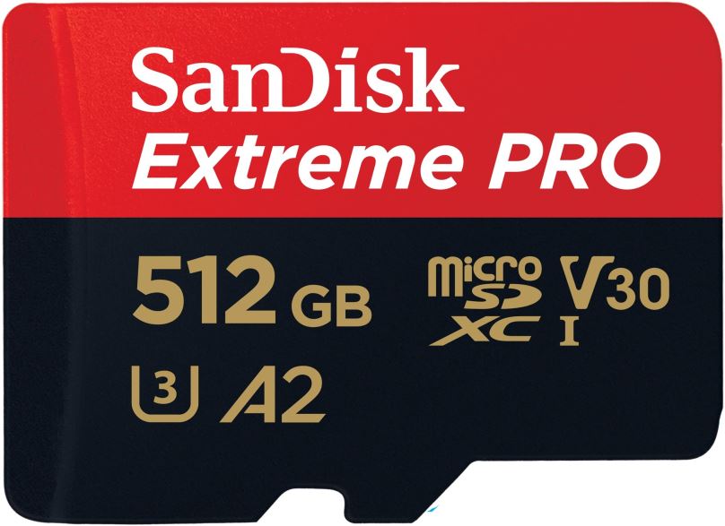 Paměťová karta SanDisk microSDXC 512GB Extreme PRO + Rescue PRO Deluxe + SD adaptér