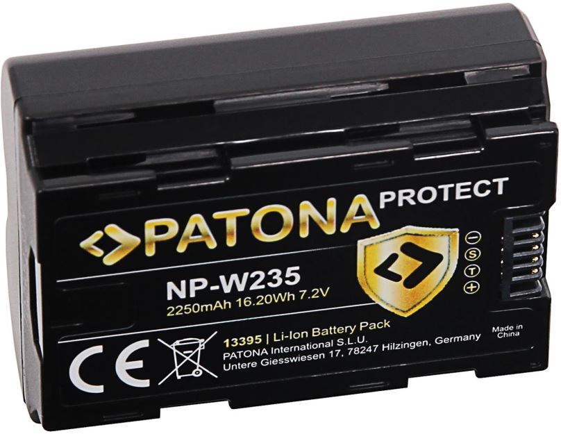 Baterie pro fotoaparát PATONA pro Fuji NP-W235 2250mAh Li-Ion 7,2V Protect X-T4