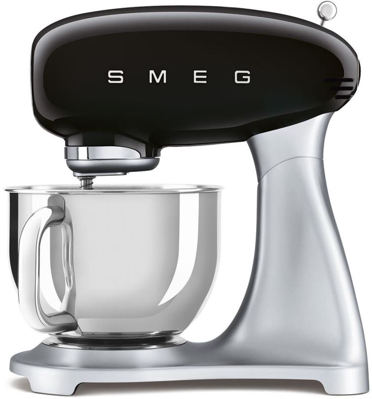 Kuchyňský robot SMEG 50's Retro Style 4,8 l černý, s nerezovým podstavcem