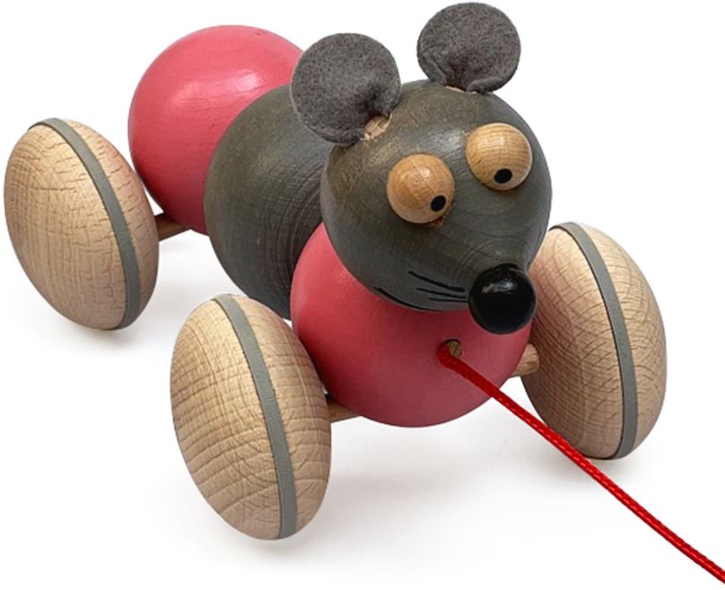 Tahací hračka Ulanik Housenka Myš na provázku