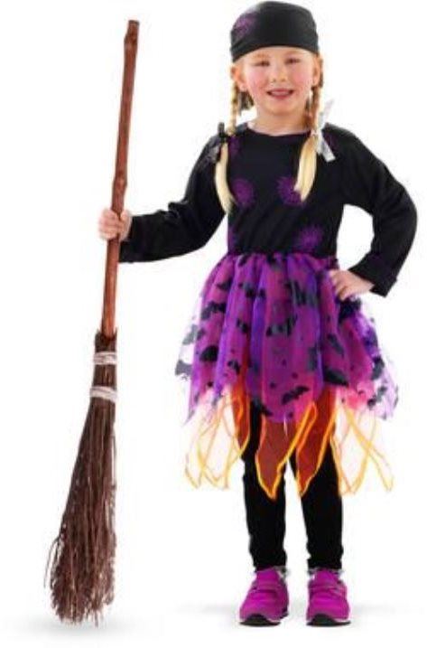Kostým Dětský Kostým Čarodějnice 3-5 let - Halloween - vel.S - (98 - 116 cm)