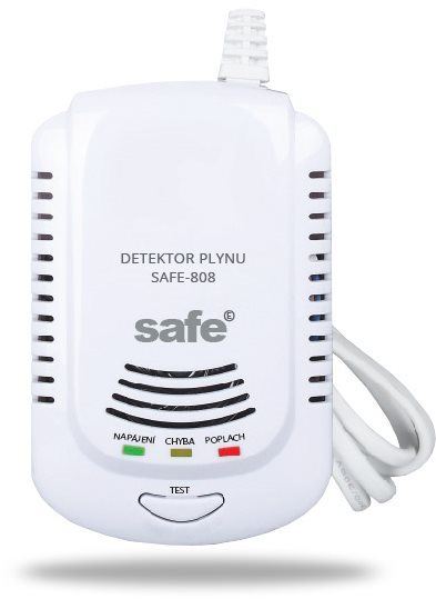Detektor plynů Detektor hořlavých a výbušných plynů SAFE 808 - hlásič zemního plynu