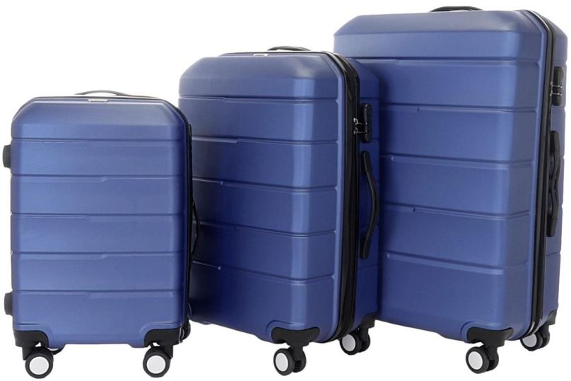 Sada kufrů Sada 3 kufrů T-class TPL-3025, M, L, XL, ABS, (modrá)