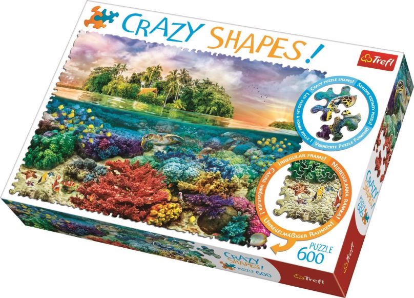 Puzzle Trefl Crazy Shapes puzzle Tropický ostrov 600 dílků