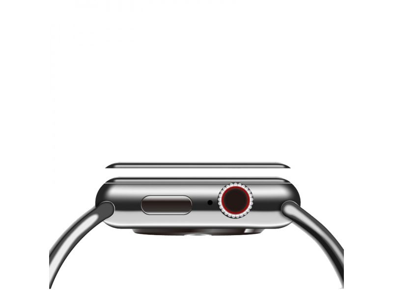 COTECi 4D sklo s celoplošným lepením s černým lemem pro Apple Watch SE 40 mm