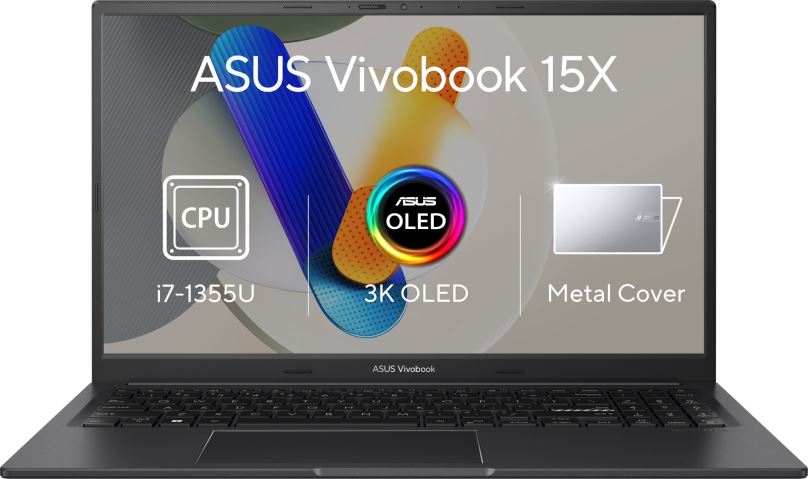 Notebook ASUS Vivobook 15X OLED K3504VA-MA560X Indie Black kovový