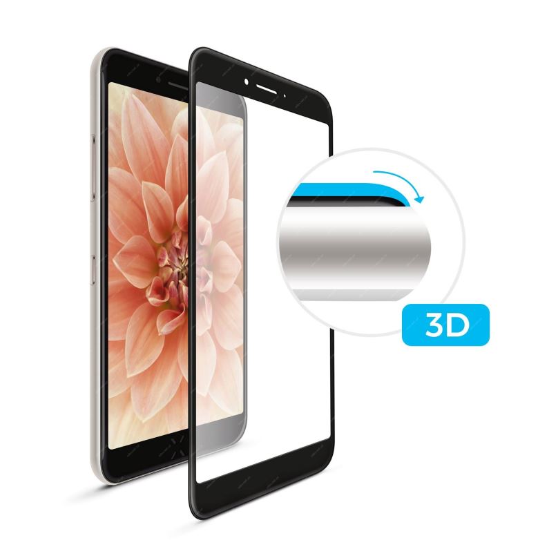 Ochranné tvrzené sklo FIXED 3D Full-Cover pro Nokia 5.1 Plus (X5), s lepením přes celý displej, černé